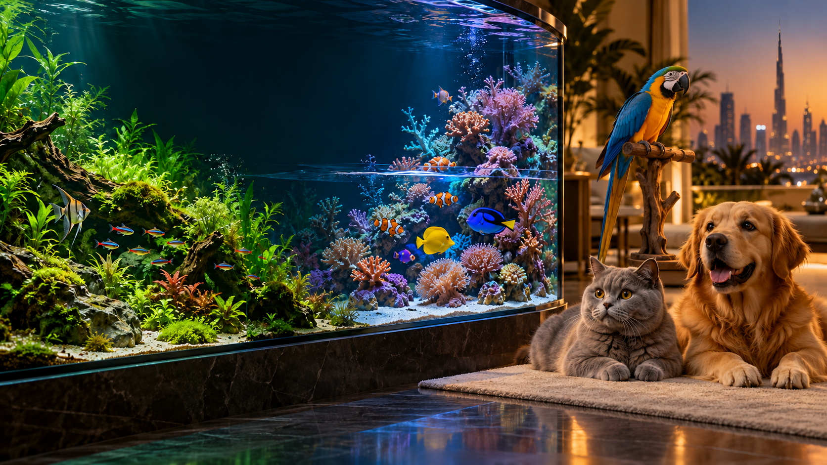 Marine aquarium display