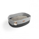 OVAL ROPE CAT BED GREY