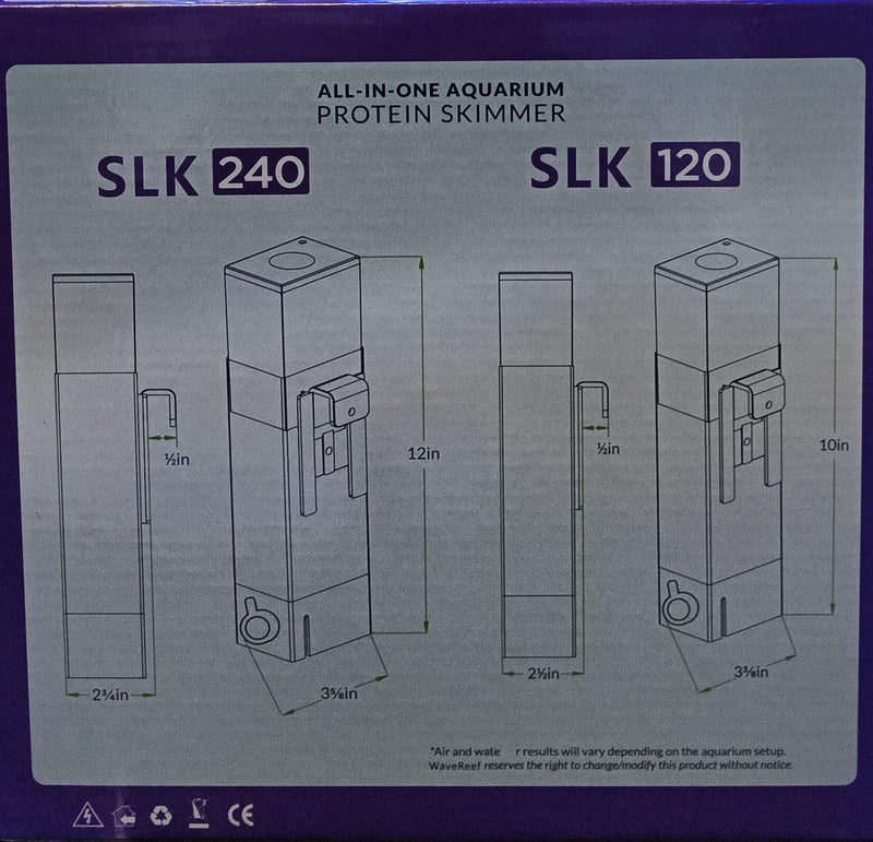 WaveReef SLK 120B S NANO LIP-MOUNT INTERNAL SKIMMER