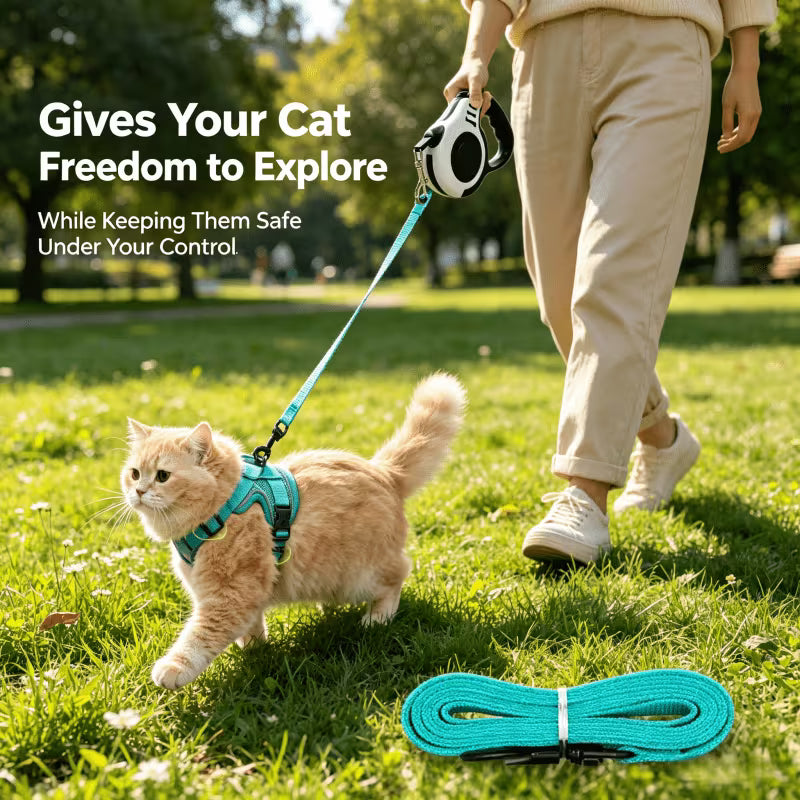 3-in-1 Cat Harness and Leash Set