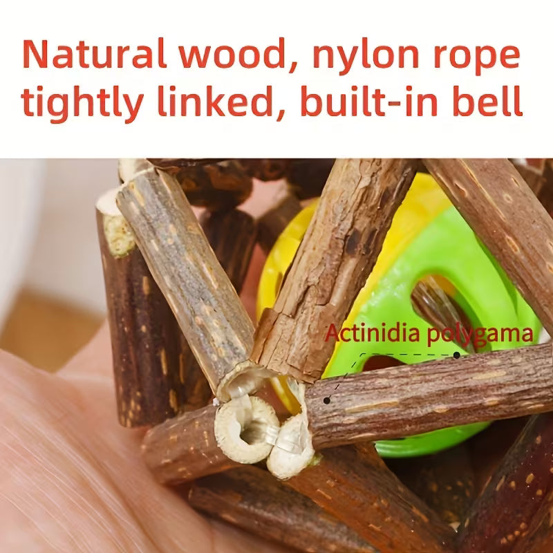 Interactive Rattan Cage Cat Toy