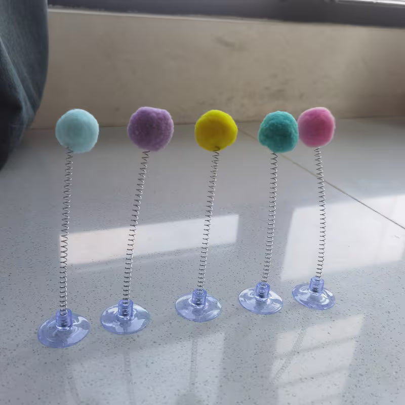 Interactive Cat Tease Stick Toy with Suction Cup