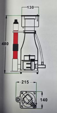 WaveReef K7-130UV PATENTED HYBRID UV SKIMMER IN DC PUMP