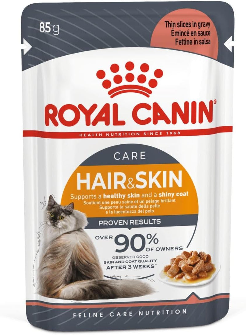 Royal Canin Feline Care Nutrition Hair & Skin Care Gravy  12 × 85g