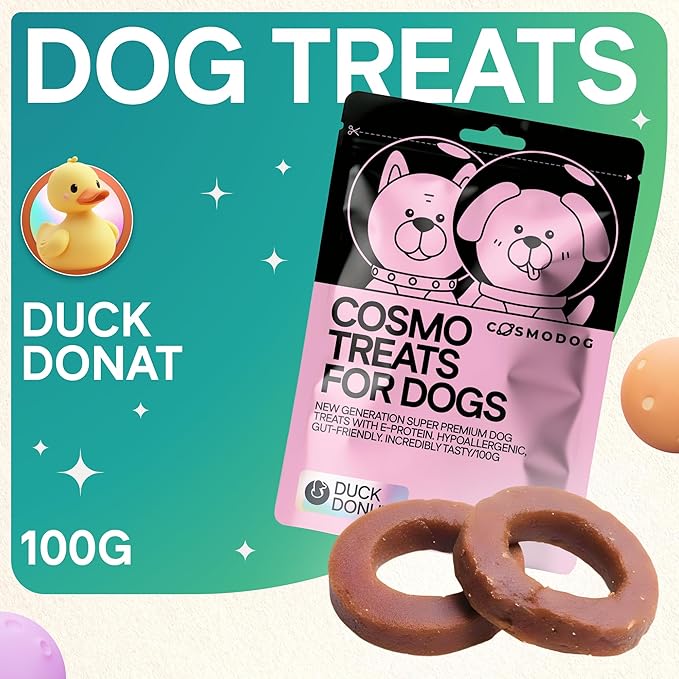Cosmodog Duck Donut Dog Treats Doypack 100g