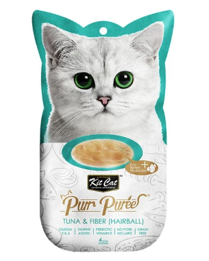 Kit Cat Purr Puree Tuna & Fiber Hairball