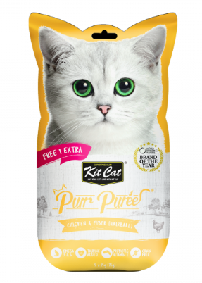 Kit Cat Kit Cat Purr Puree Chicken & Fiber Hairball