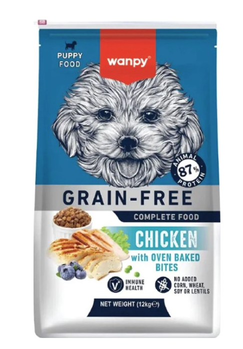 Wanpy Grain-Free Complete Food for Puppy Chicken Recipe