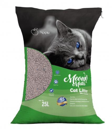 Meow Mates Apple Bentonite Cat Litter 25L