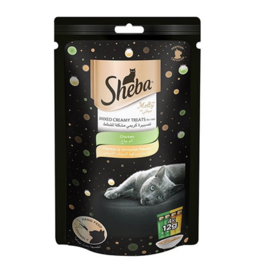 Sheba Melty Chicken Mixed Creamy Cat Treats 4x12g