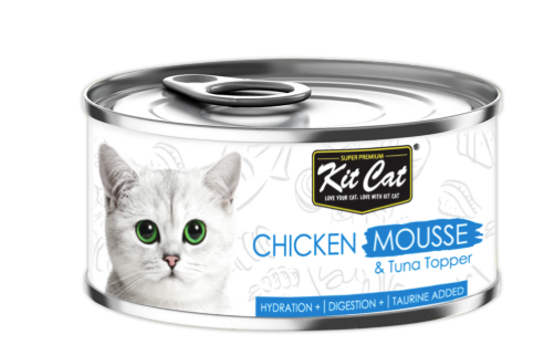 Kit Cat Chicken Mousse with Tuna Topper Wet Cat Food