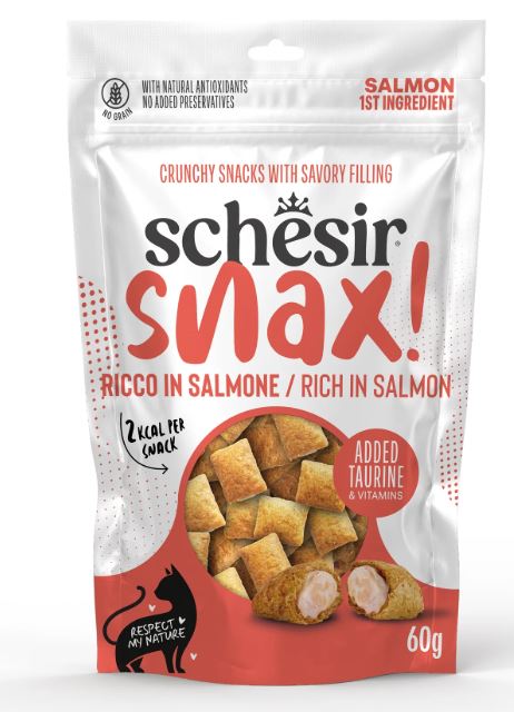 Schesir Snax Crunchy & Creamy Salmon Cat Snack 60g