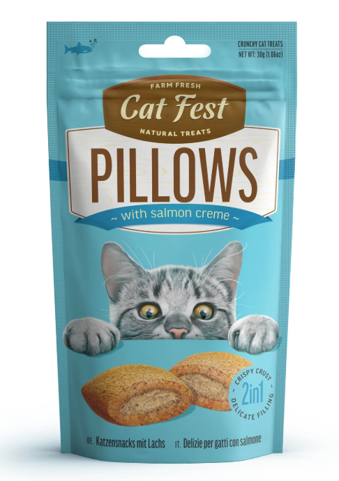 Cat Fest Pillows with Salmon Cream