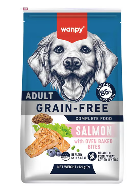 Wanpy Grain-Free Complete Food for Adult Dog Salmon Recipe 12kg