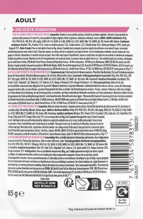 PURINA PRO PLAN DELICATE WET CAT FOOD, OCEANFISH IN GRAVY 26 X 85G