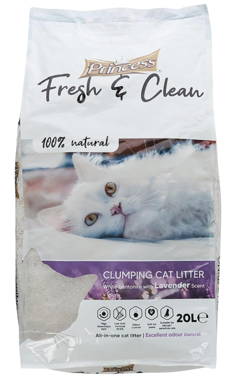 Princess Fresh & Clean Cat Litter Lavender  20L