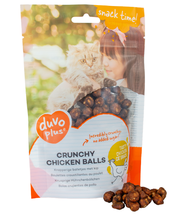 Duvo Plus Crunchy Chicken Balls for Cats