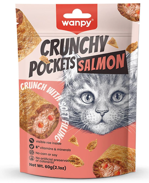 Wanpy Crunchy Pockets Salmon & Roe Recipe  60g