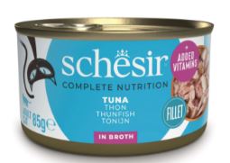 Schesir Complete & Balanced Tuna Wet Cat Food in Broth 85g