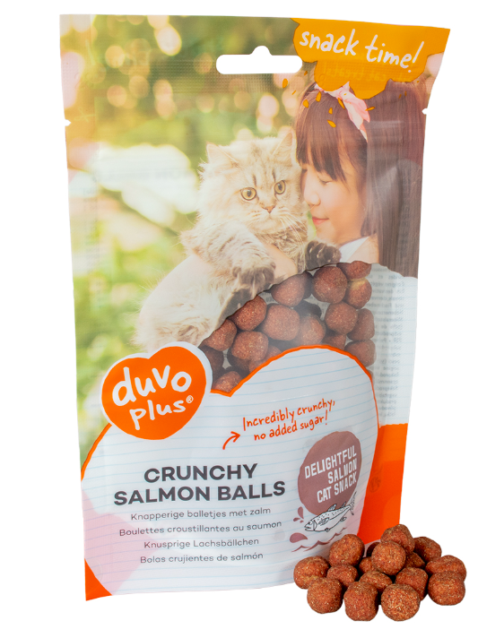 Duvo Plus Crunchy Salmon Balls for Cats