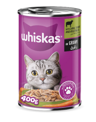 Whiskas Lamb Turkey and Vegetables Wet Cat Food Gravy 400g