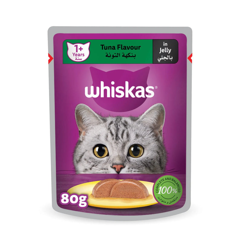Whiskas Tuna Flavour in Jelly Wet Cat Food 80g