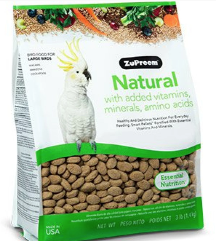 ZuPreem Natural Avian Diet Large Parrot Food 3 lb