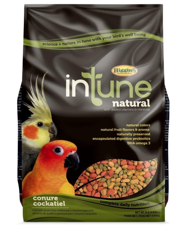 Higgins inTune Conure & Cockatiel Bird Food  0.91kg