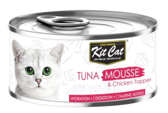 Kit Cat Tuna Mousse with Chicken Topper Wet Cat Food