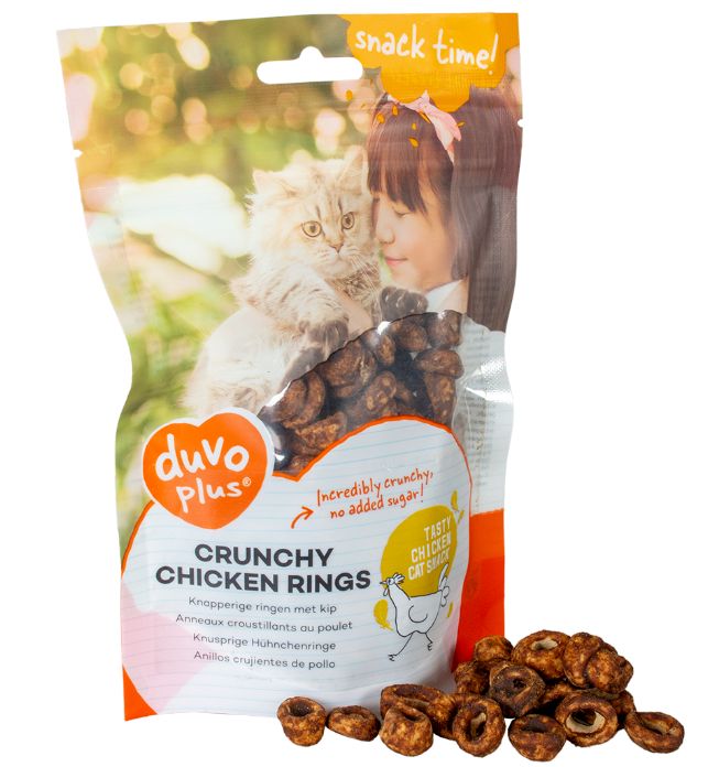 Duvo Crunchy Chicken Rings for Cats