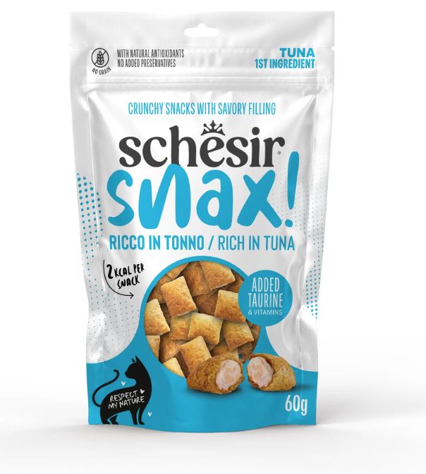 Schesir Snax Crunchy & Creamy Tuna Cat Snack 60g