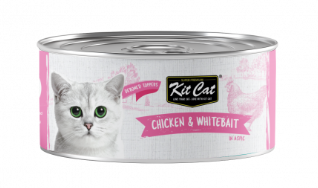 Kit Cat Tin Chicken and Whtebait Toppers 80g