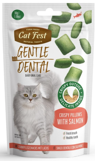 Cat Fest Dental Treats For Cats Crispy Pillow Salmon