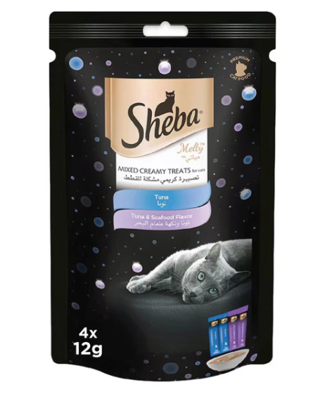 Sheba Melty Tuna Mixed Creamy Cat Treats 4x12g