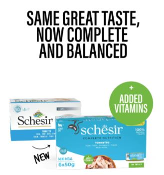 Schesir Complete & Balanced Tuna Wet Cat Food in Jelly  6 × 50g