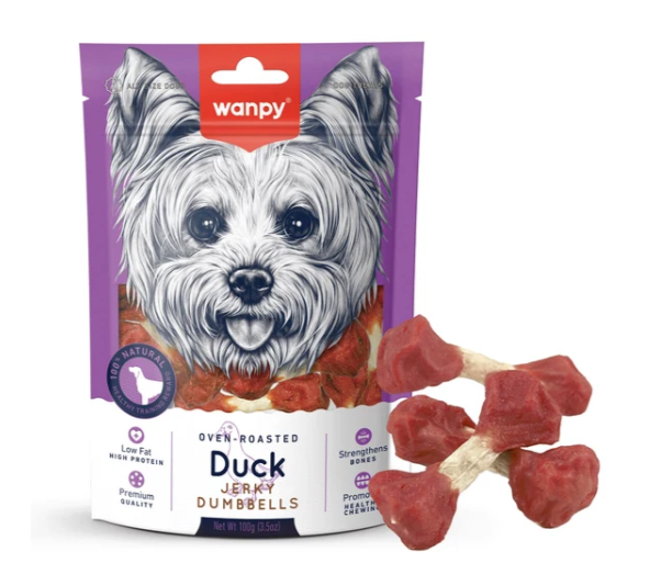 Wanpy Duck Jerky Dumbbells 100G