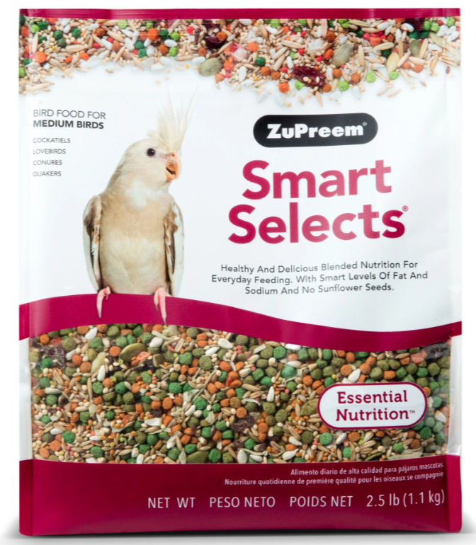ZuPreem Smart Selects Cockatiel Bird Food  2.5 lb