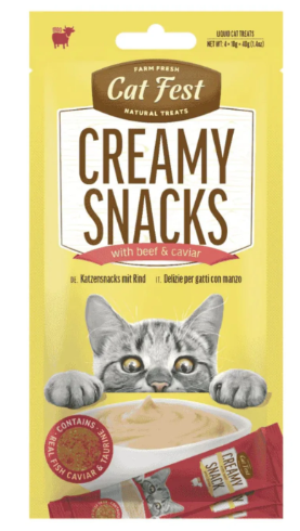 Cat Fest Creamy Snacks Beef with Caviar
