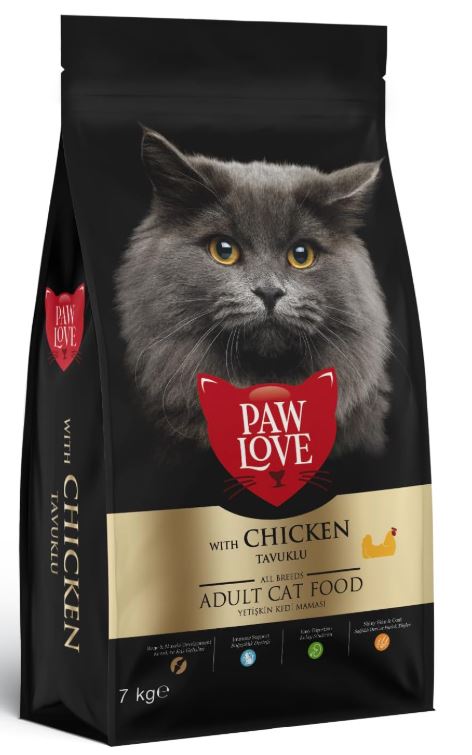 Paw Love Adult Cat Food with Chicken  7kg