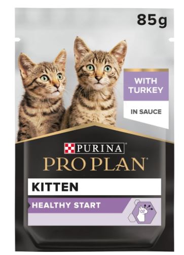 PURINA PRO PLAN Kitten Wet Cat Food Turkey in Gravy  26 × 85g