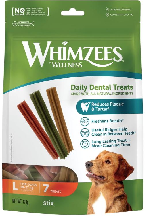 WHIMZEES Stix Large Dental Dog Treats 7 Pieces 420g