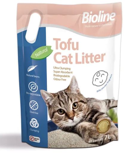 Bioline Baby Powder Tofu Clumping Cat Litter 7L