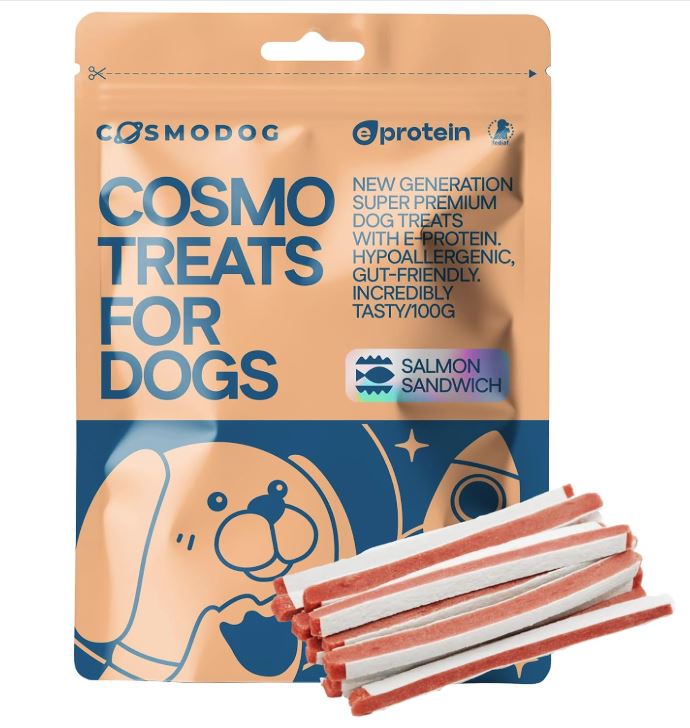 Cosmodog Doypack Salmon Sandwich Dog Treats