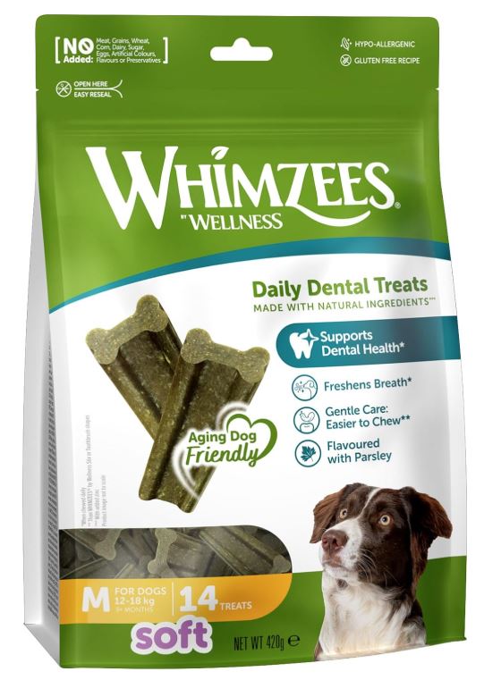 WHIMZEES Soft Dental Dog Treats Medium 14pcs 420g