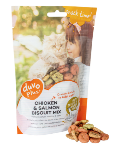 Duvo Chicken & Salmon Biscuit Mix for Cats