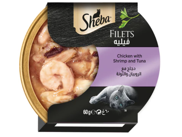 Sheba Fillets Chicken Shrimp and Tuna Wet Cat Food