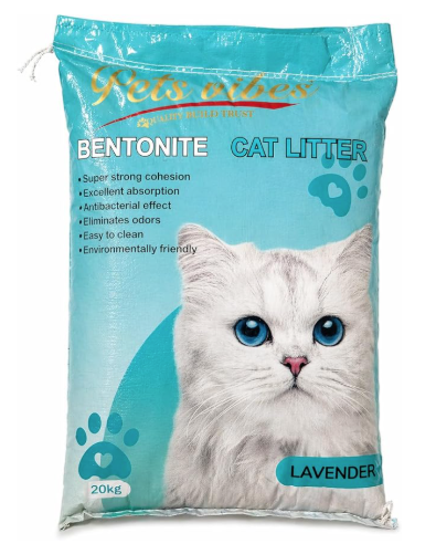 Pet Vibes Bentonite Cat Litter Lavender Scent  20L