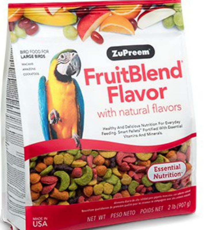 Zupreem FruitBlend Flavor Large Parrot Food 2 lbs