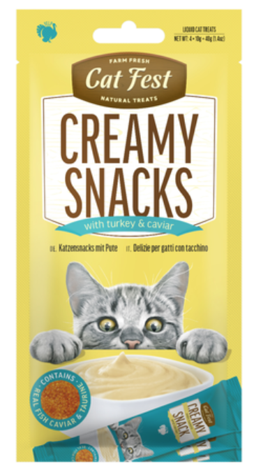 Cat Fest Creamy Snacks Turkey with Caviar