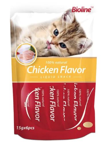 Bioline Chicken Cat Treats  6 × 15g | 90g